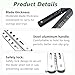 Jaasuee 2 Pieces Stainless Steel Folding Practice Combs Available in Black and Silver, Foldable Hair Styling Tools for Sports and Outdoor Use, Silver+Black