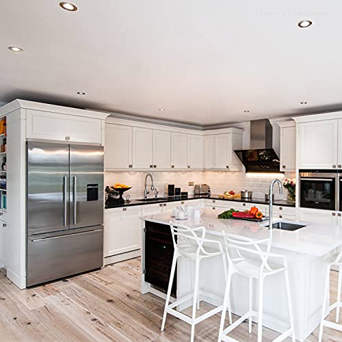 image for TORCHSTAR 4 Inch Stylish Decor Recessed Light Trim, Metal Step Baffle 