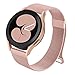 Strap compatible with Samsung Galaxy Watch 4 Strap 40mm 44mm, Galaxy Watch 4 Classic Band 42mm 46mm, 20mm Stainless Steel Metal Bracelet with Enhanced Magnet for Samsung Watch 4 (20mm, Rose pink)
