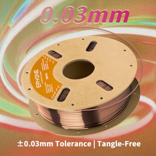 Image of ERYONE Silk PLA Filament for 3D Printer 1.75mm + /- 0.03mm, Shiny Filament 1kg (2.1lbs) /Spool, Mocha Brown