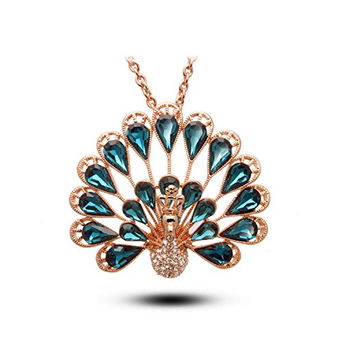 TiarazZukhruf Women's Peacock Pendent (Multicolour)