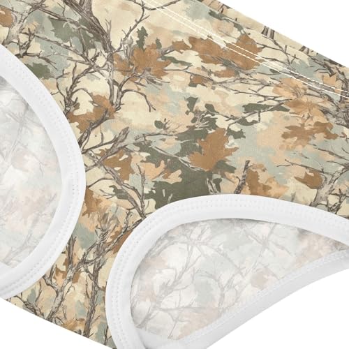Girls Underwear Soft Cotton Camo Leaf Kids Panties in Sizes 2/3t, 4t, 5t, 6 and 84