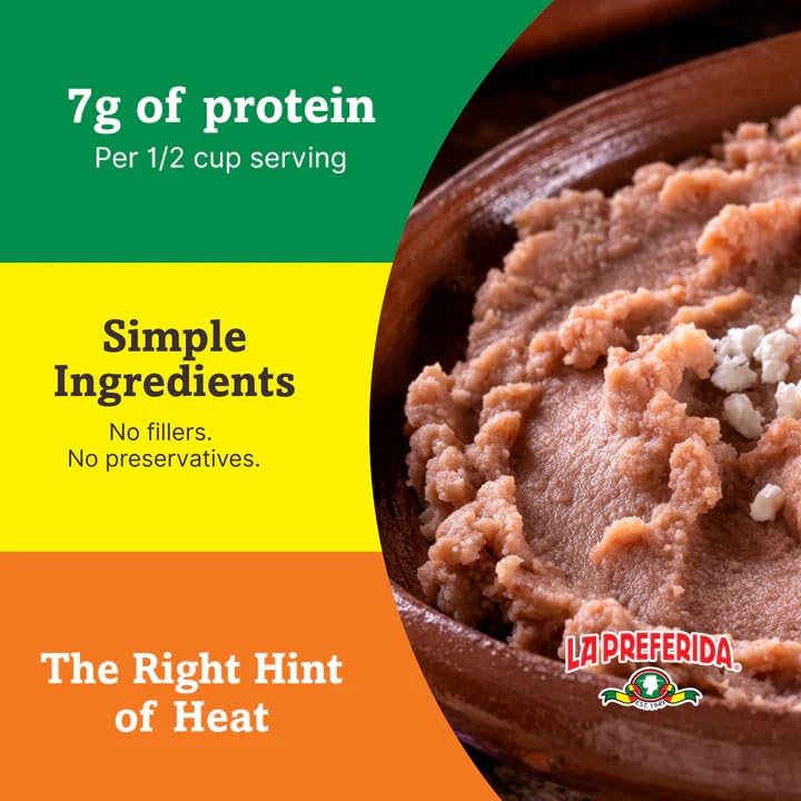 Image of La Preferida Refried Beans with Jalapenos, 16 Oz (Pack of 12)