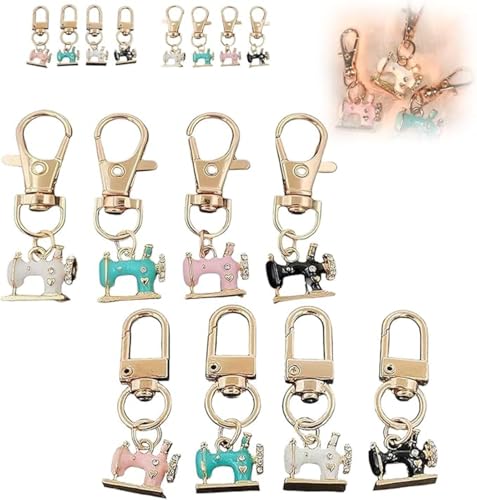2025 neue Mini-Nähmaschinen-Schlüsselanhänger, modische Retro-Anhänger mit winzigen Nähmaschinen, Nähanhänger aus Metall für Handtaschen, Taschenringe, Schlüsselanhänger, Geburtstagsgeschenk