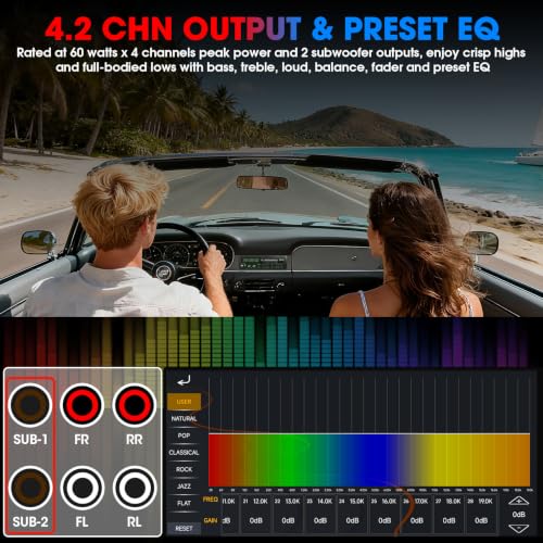 Single-DIN Retro Car Radio With Bluetooth and European Styling - Image 5