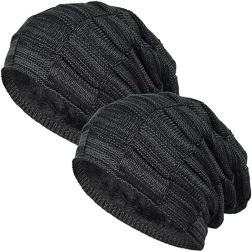 EINSKEY Bonnet Homme Femme Hiver Chaud Confortable Beanie Hat à Doublure en Polaire pour Ski, Randonnée, Vélo, Courir