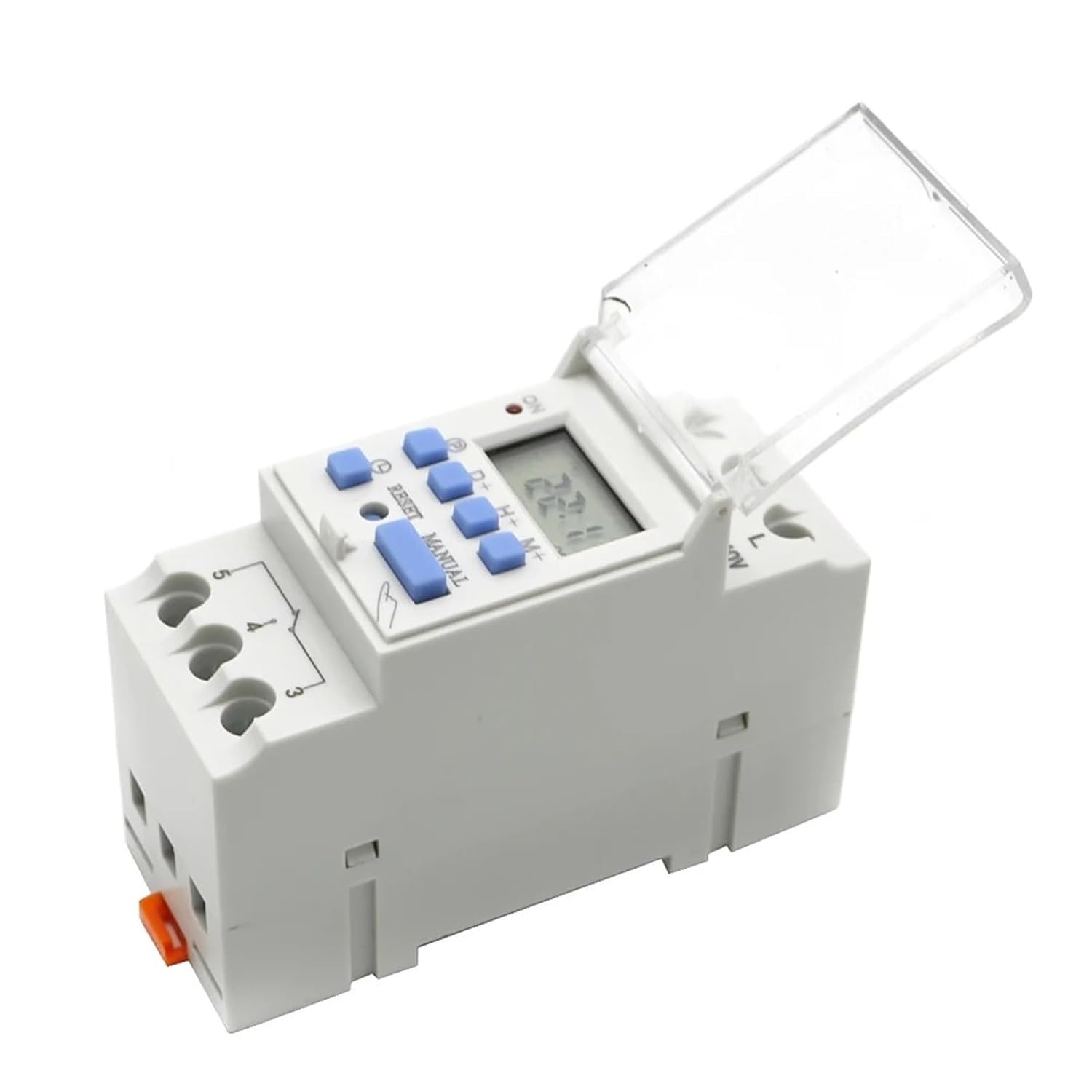 15A Type Din Rail 2 Wire Weekly 7 Days Programmable Digital TIME Switch Relay Timer Control AC 220V 230V 12V 24V 48V 16A 1Pcs (Color : 15A, Size : 1NO1NC 220V AC)