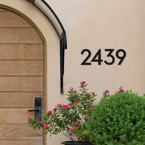 3 Inch Self-adhesive Mailbox Numbers, Modern House Numbers for Outside Address Numbers for House Office Hotel Room Apartment Easy to Install Strong adhesive backing (1, Black)