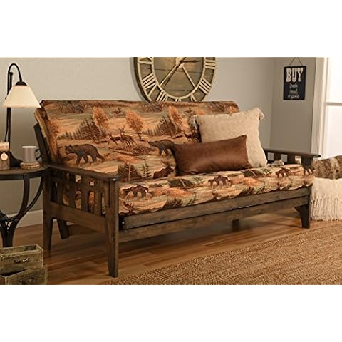 Kodiak Furniture Tucson Full Size Futon Set in Rustic Walnut Finish, Canadian Cover