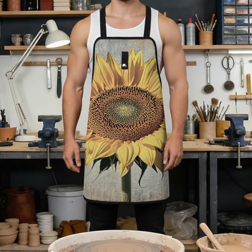Delantal retro girasol para hombres y mujeres miniatura 4