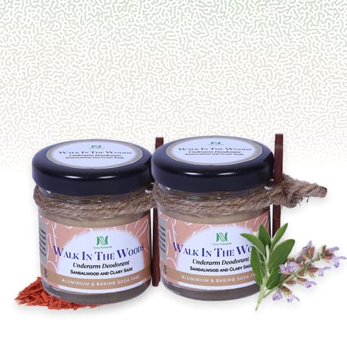 Image of Walk in the Woods Deodorant for Men & Women | Free from Aluminium and Baking Soda | Deo for Men, Deo for Women, Deodorant Cream with Sandalwood and Lavender (30 g, Pack of 2)