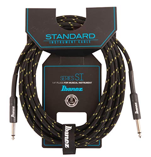 Ibanez SI20-BG 20 ft 2 Straight Plugs Standard Woven Instrument Cable - Beige