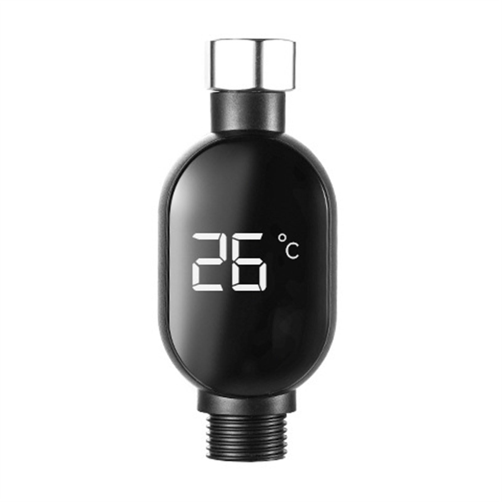 Soffione Doccia Termico a Risposta Rapida Display Monitoraggio della Temperatura Acqua in Reale Robusto Accessorio da Bagno in Acciaio Aggiornamento Automatico della Temperatura della