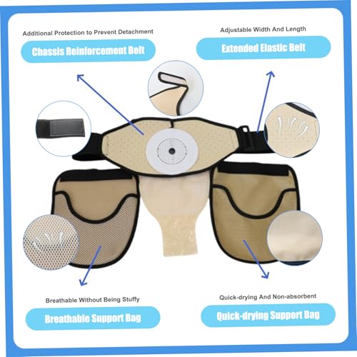 Fundas de colostomía impermeables que evitan roces con cinturón lavable reutilizable 6