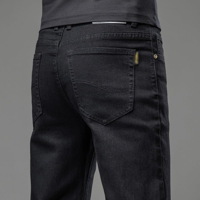 Vintage Cotton Stretch Straight Leg Jeans Men's Pants Spring and Autumn Office Jeans4