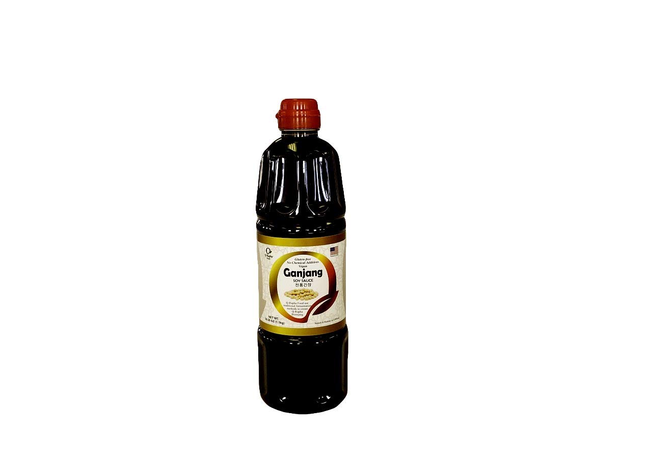 Q-Rapha Premium Korean Ganjang (Soy Sauce) Gluten-free, non-GMO, Unpasteurized, Artisanal, Aged over 3 Years (39.3oz)