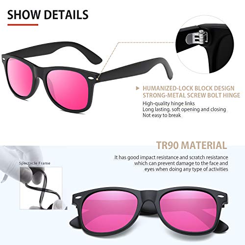 Image of FEIDUSUN Sunglasses Men Polarized Sunglasses for Mens and Womens,Black Retro Sun Glasses Driving Fishing UV Protection