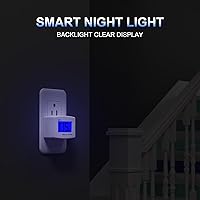 Vista 3 de DROK Probador de voltaje eléctrico AC 80-300V, pantalla LCD de enchufe plano, voltímetro de salida eléctrica, medidor de voltaje digital