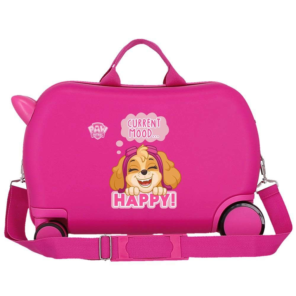 La Patrulla Canina Paw Patrol Playful - Valigia per bambini, rosa, 45 x 31 x 20 cm, rigida ABS 24,6 l, 1,8 kg, 4 ruote, bagaglio a mano, Rosa, Valigia per bambini