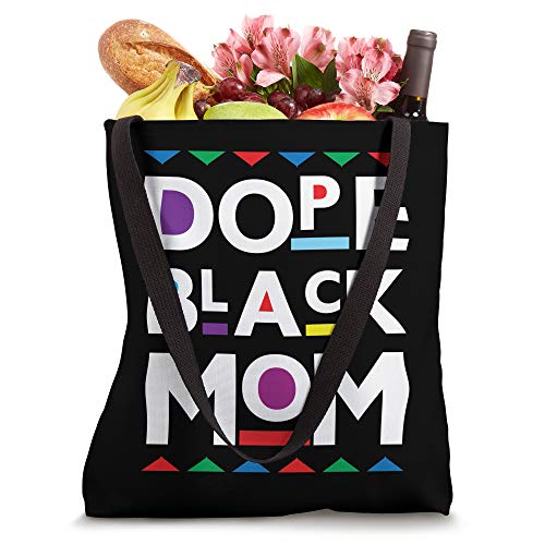 Bolso tote para mamá negro con diseño 'Dope Black Mom' miniatura 4