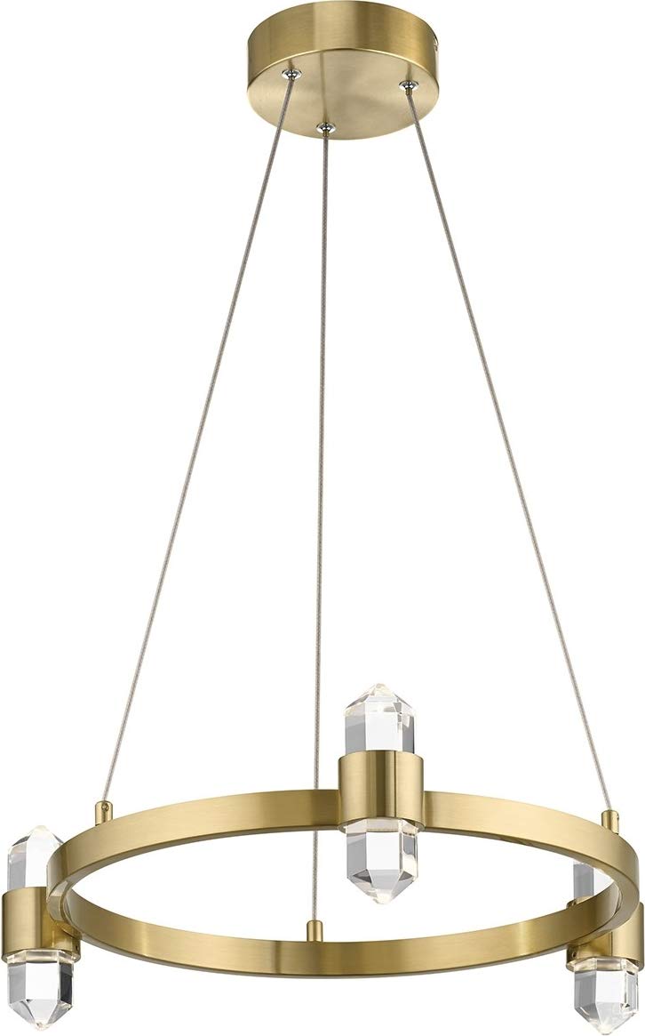 Elan 84068CG Arabella Chandelier, 6-Light LED 126 Total Watts, Champagne Gold