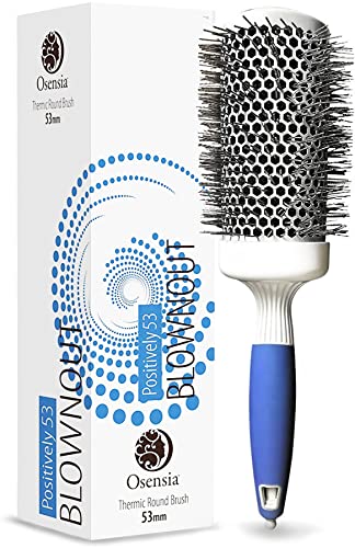 Grosse Brosse Ronde Brushing - Brosse Cheveux Brushing Ionique en Céramique pour un Précis et Élégant comme au Salon - Brosse Brushing Professionnel pour femme et homme - 53 mm