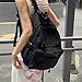 IAUGO Canvas Backpack for Women Cute Backpack for Women Vintage Laptop Aesthetic Knapsack-Black