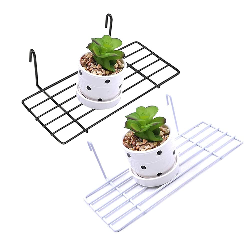 2PCS Wall Grid Baskets, Wire Basket, Wire Storage Baskets, Hanging Basket for Grid, Multi-Purpose Metal Basket, Metal Wall Shelf, Wire Wall Grid Panel Basket, for Wall Decoration, Place Sundries