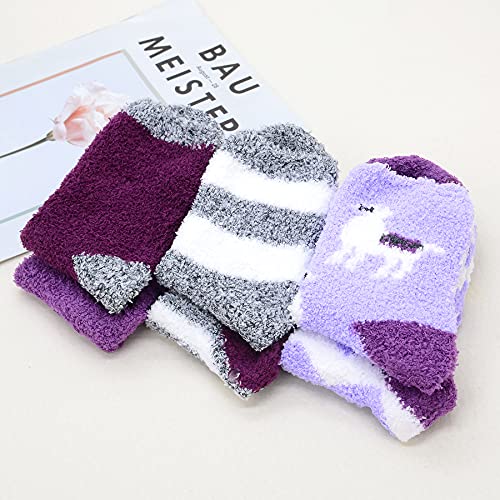 Image of Zando Women's Soft Fuzzy Socks - Thick, Warm, Fluffy, Comfy Home Sleeping Socks