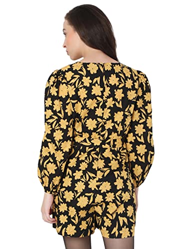 Image of VERO MODA Printed Cotton Full Sleeves Womens Above Knee Jumpsuit