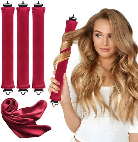Amazon.com : Heatless Velvet Hair Curler Jumbo Overnight Heatless ...