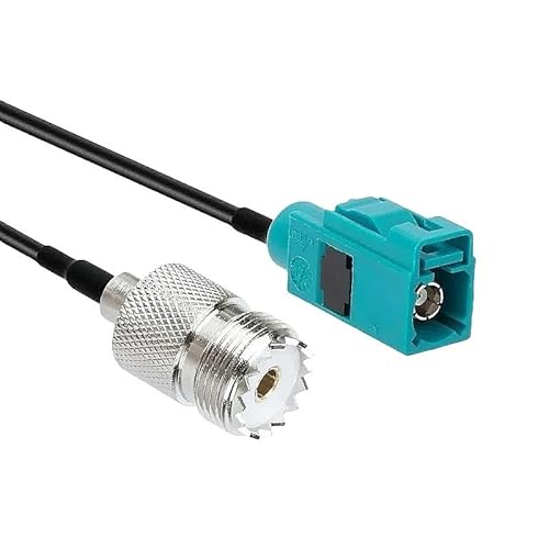 QYZLVCES(���X) 1��Fakra Z�^�C�v���X�W���b�N����SMB BNC UHF MNF�I�X���X�R�l�N�^�A�_�v�^�P�[�u���A���e�iRG174�P�[�u��(FAKRA - UHFF,20CM)