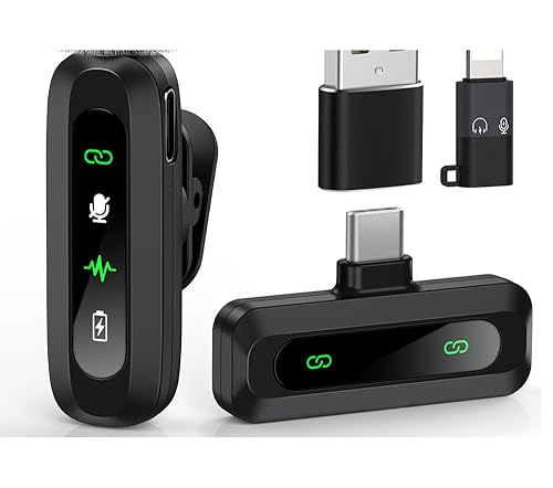 Draadloze 3-in-1 lavalier-microfoon voor iPhone/Android/PC, mini-microfoon voor video-opnames, podcasts, interviews, YouTube, TikTok en vlogging (L3