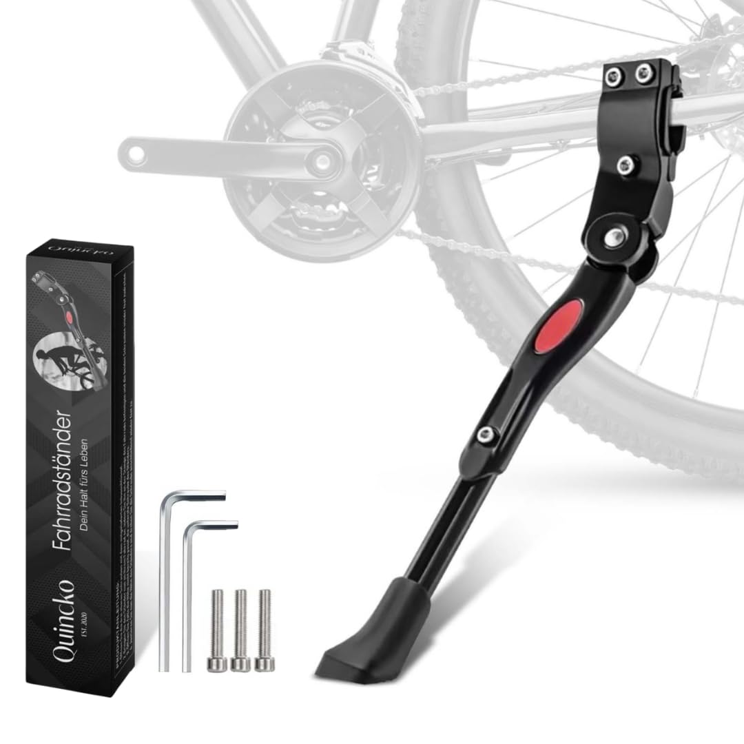 Cavalletto Laterale Per Bici Ed E-Bike 24-28″ – Regolabile, Alluminio, Sostegno Posteriore