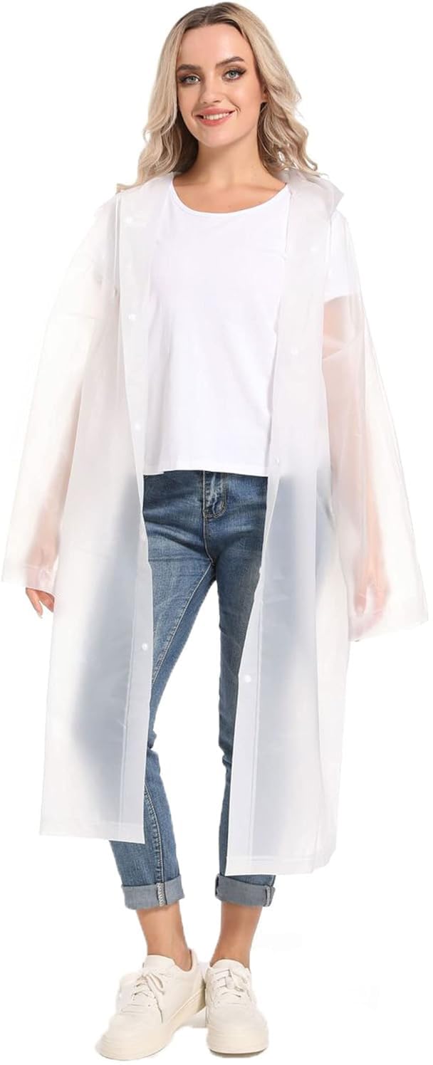 Casual Solid Women Raincoat (Raincoat EVA_White_3XL)-image-12