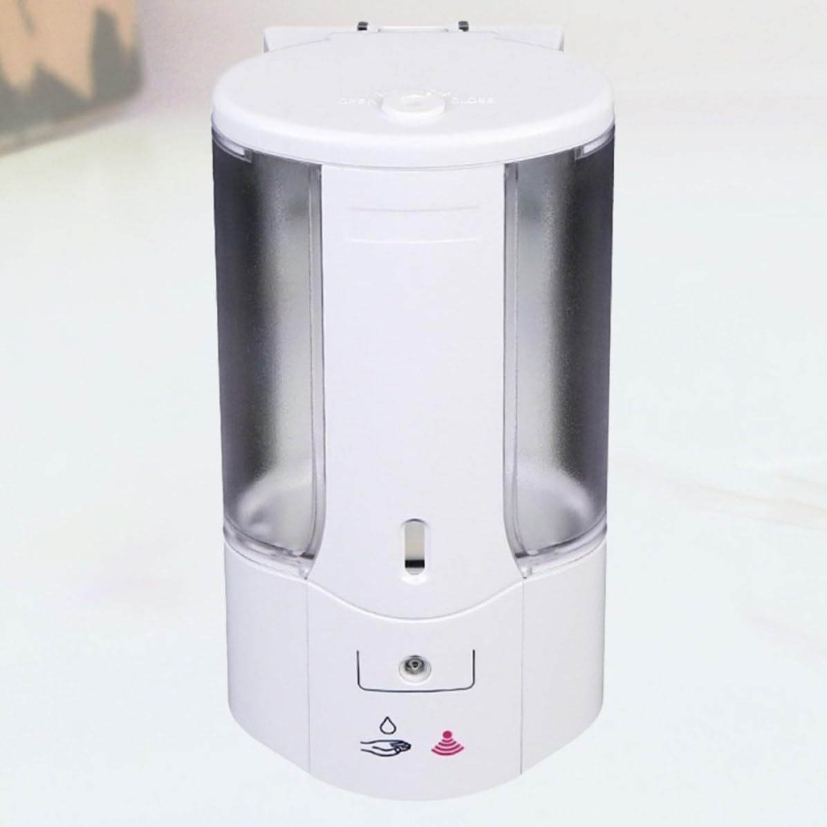 Mobestech Dispensador de Jabón Líquido Automático Sensor de Movimiento, Material Abs, Capacidad 400ml, sin Batería, Adecuado para Baño y Cocina