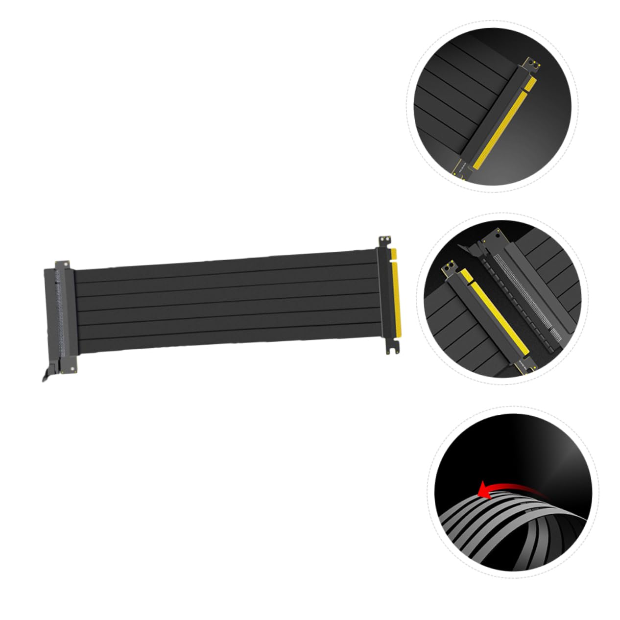 Lurrose 180grado Cavo Riser Pcie Gradi Cavo di Estensione Gpu Pci Express Nastro Pci-e Express per Computer Resistente e Stabile