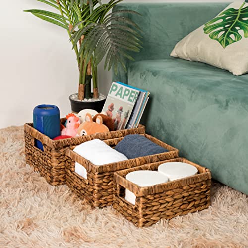 Cenboss Woven Storage Baskets (Brown Wash, Set Of 3 Sizes) #TOP7