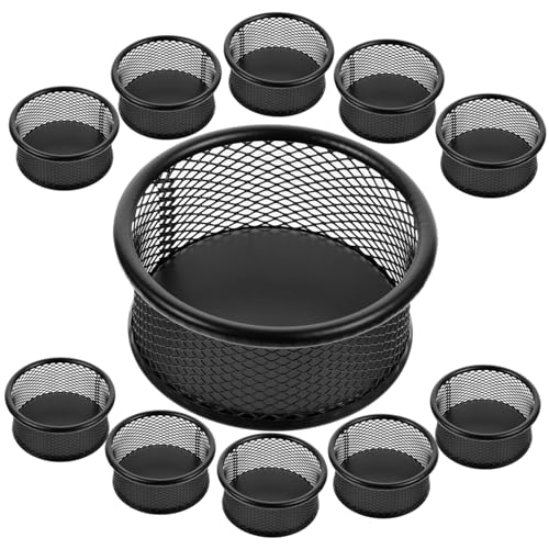Angoily 12Pcs Mesh Paper Clip Holder Compact Desktop Organizer for Office Supplies Versatile Dispenser for Thumbtacks Binder Clips and More for Home Office and School Use