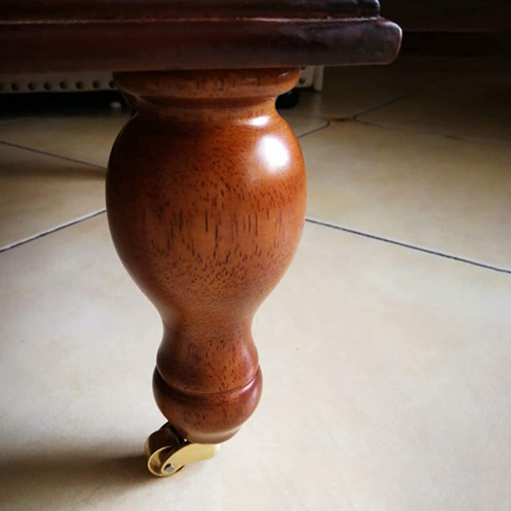 Ruote girevoli in Ottone Massiccio da 25 mm, Ruote girevoli a 360° in Gomma per mobili, Ruote Rotonde antiche per carrozze da Pranzo, Set da 5, Movimento Fluido e Resistente