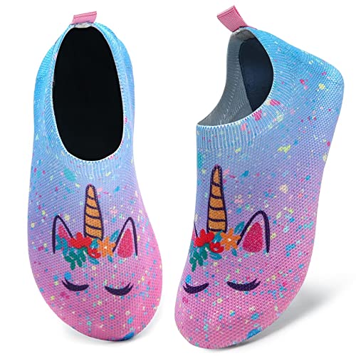 Image of WateLves Kids Water Shoes Toddler Girls Boys Barefoot Non-Slip Quick Dry Aqua Socks for Beach Swim Walking