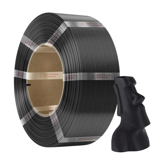 NextShapes Standard PLA Refilament 1.75mm, 1kg 3D Printer Refill for Reusable Spools(2.2lbs), Dimensional Accuracy +/- 0.02mm, Fit Most FDM Printer (Black, 1000g)