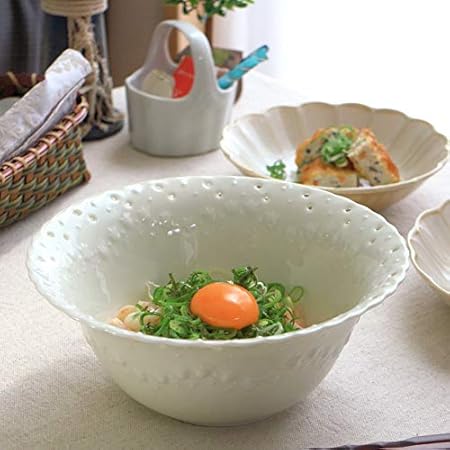 Amazon Cerapockke かわいいラーメン鉢 国産 美濃焼 女性にピッタリ さぬき丼 麺鉢 うどん鉢 どん 丼 ボウル ボール どんぶり 汁椀 煮物鉢 クリーム 食器 器 皿 お皿 陶器 磁器 陶磁器 瀬戸物 カフェ 電子レンジ使用可 食洗機使用可 洋食器 和食器 北欧 おつまみ デザート