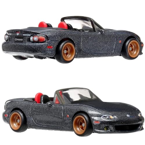 Hot Wheels Premium 2-Pack '04 Mazda Miata y RX7 miniatura 4