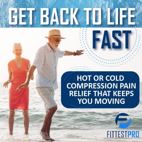 Miniatura 6 de Fittest Pro Envoltura de hielo de rodilla para aliviar el dolor, envoltura reutilizable de terapia fría y caliente para hinchazón, recuperación y