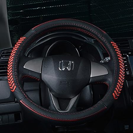 Amazon ホンダ フィット3 ハイブリット アクセサリー カスタム パーツ Fit3 Gp5 Gp6 Gk3 Gk4 Gk5 Gk6 用品 社外品 Fit 内装 レザーハンドルカバー Hf101 ハンドルカバー 車 バイク