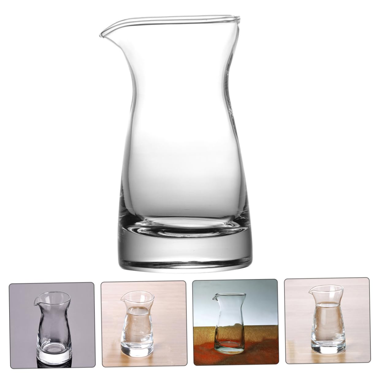 Gatuida Milchkännchen Frische Lebensmittelaufbewahrung aus Glas Elegantes Design 80ml 6 Stück für Küche und Gastronomie