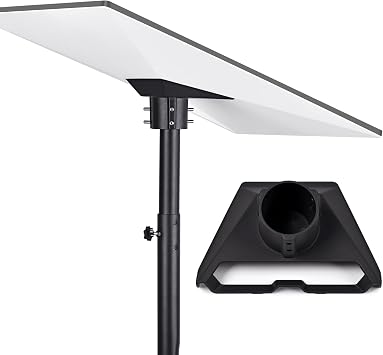 Pipe Adapter for Starlink Standard/Gen 3, Pole Mount Adapter Mounting Kit Aluminum, Corrosion Resistance, Easy to Install, 3 Colors Available Black