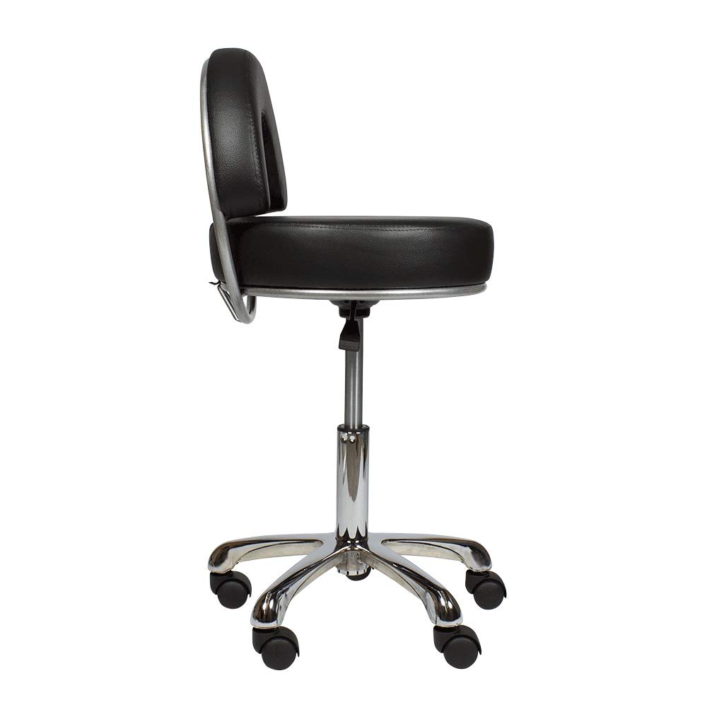 Sedia ausiliaria manicure pedicure altezza standard professionale Zen (nero)