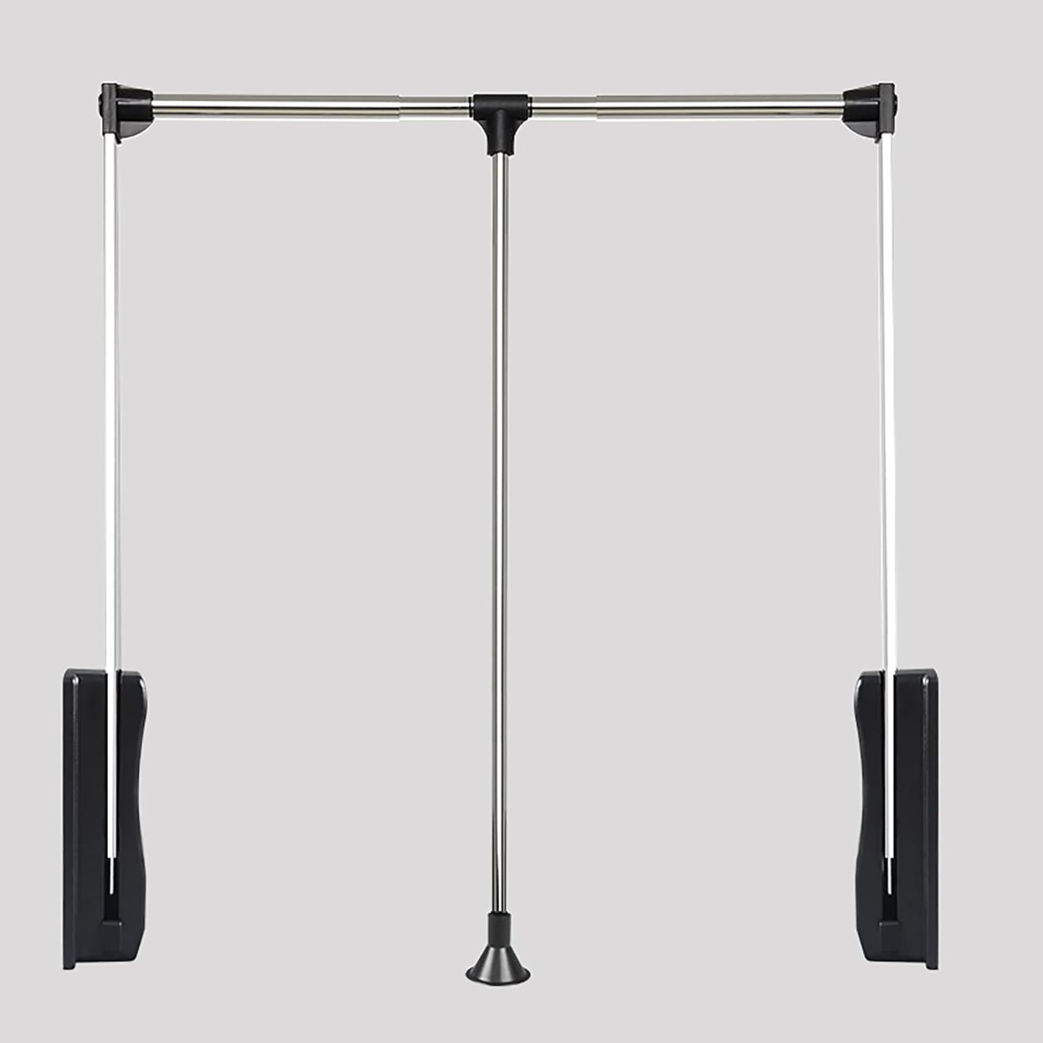 Adjustable Pull Down Wardrobe Rails 890-1210mm, Retractable Hanger with Soft Return, Space-Saving Closet Organizer, Large Storage Solution (Size: 660-890mm)